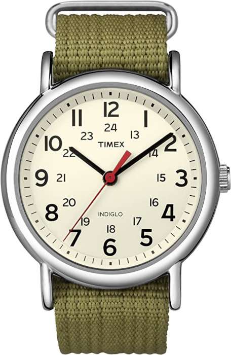 Vintage Watch Men Timex Olive